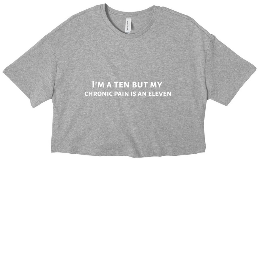 Chronic Pain, a Athletic Heather Women?s Cropped Cotton Tee