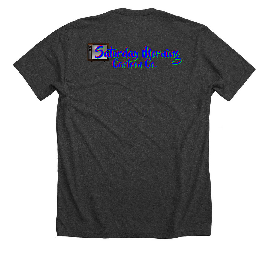 ThE INtErNet iS a fAd, a Dark Grey Heather Premium Unisex Tee (back-view)