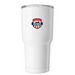 USA Tour 2026 - Big Glug, a White Insulated Tumbler (back-view)