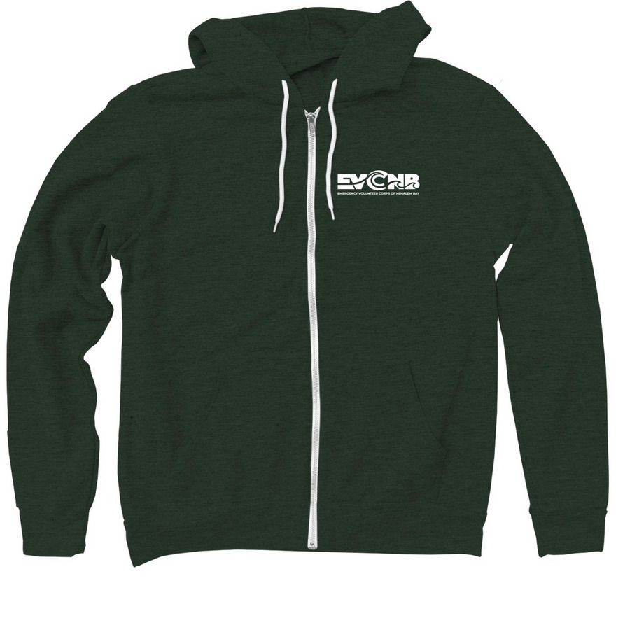 CERT Zip-Up Hoodies, a Heather Forest Zip Up Hoodie