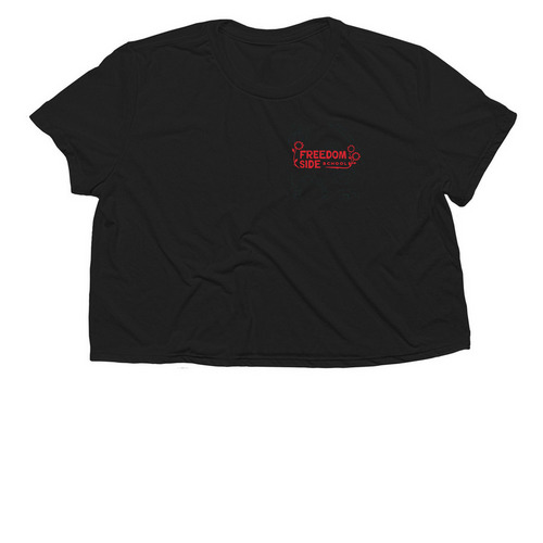 FSS- Wide Logo, a Black Women?s Flowy Cropped Tee