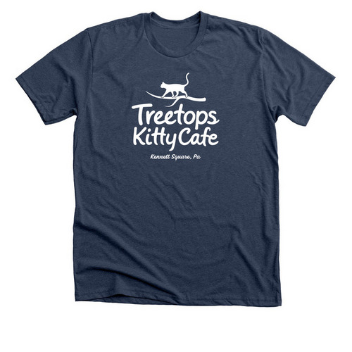 Treetops Premium Logo Tee, a Heather Navy Premium Unisex Tee
