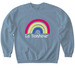 Le Bonheur Rainbow, a Stone Blue Softstyle Crewneck Sweatshirt