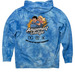 Amusement Lifestyle Gear, a Aqua Blue Tie Dye Pullover Hoodie (back-view)