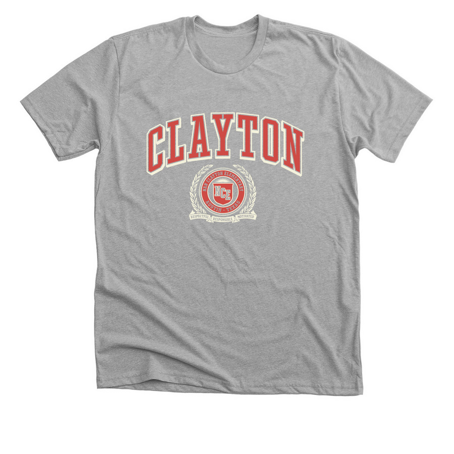 Clayton Crest, a Athletic Heather Premium Unisex Tee