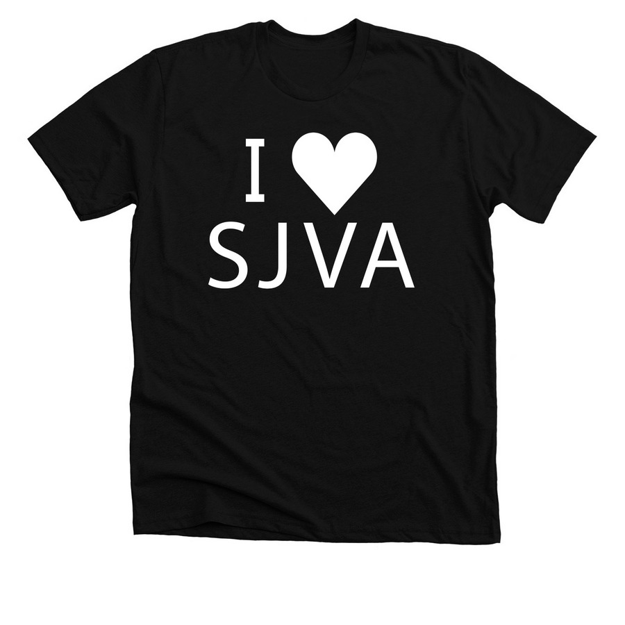 ILoveSJVA Design, a Solid Black Blend Premium Unisex Tee