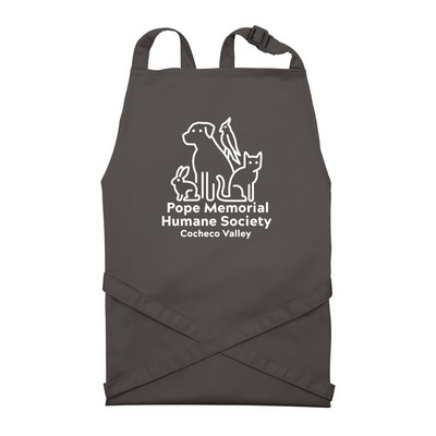 PMHS-CV Apron, a Dark Grey Recycled Bib Apron