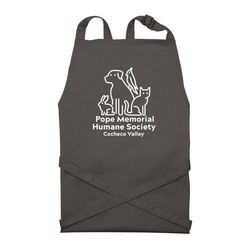 PMHS-CV Apron, a Dark Grey Recycled Bib Apron