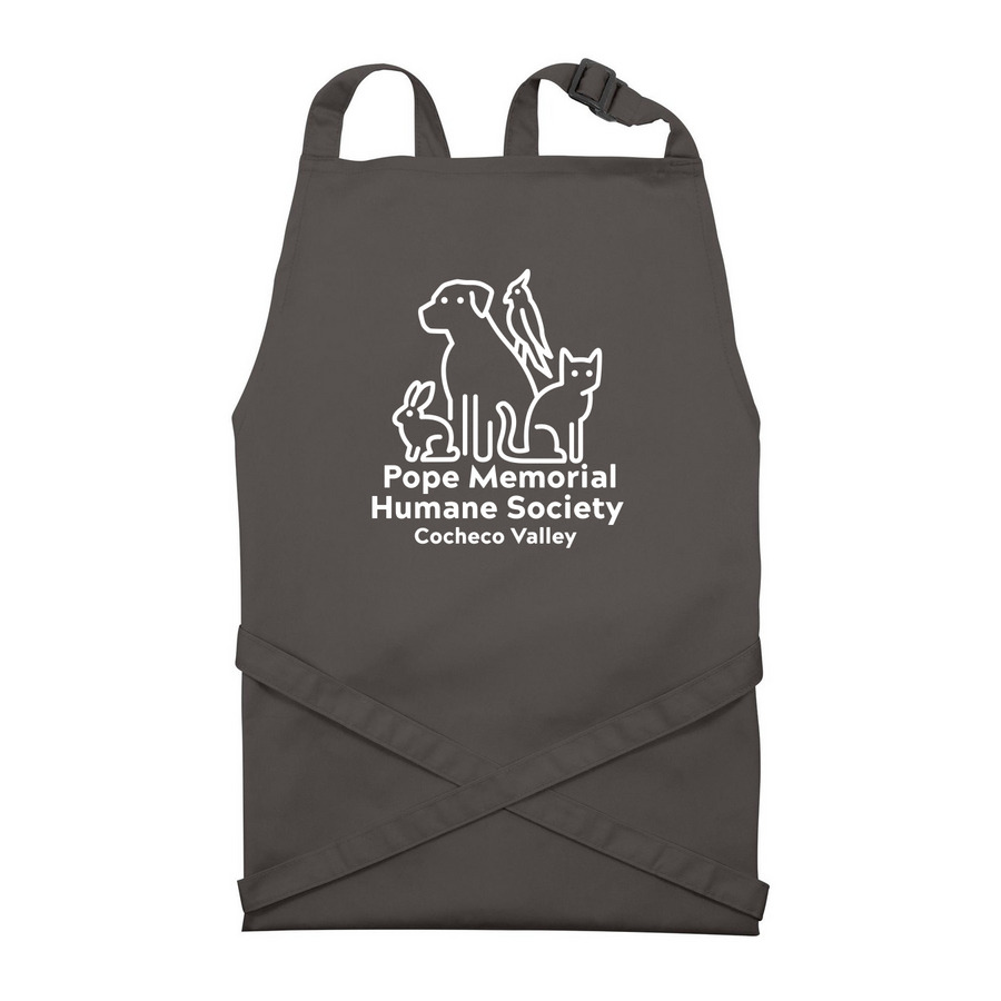 PMHS-CV Apron, a Dark Grey Recycled Bib Apron
