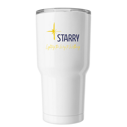 STARRY Tumbler, a White Insulated Tumbler