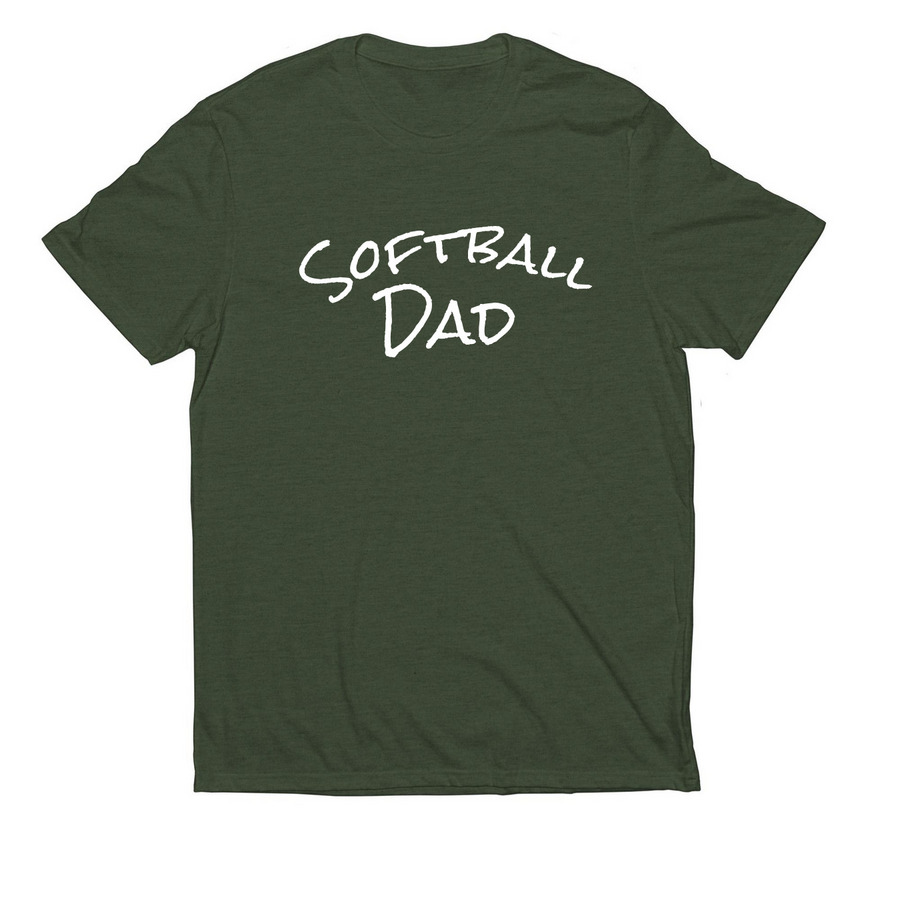 Softball Dad, a Herb Green Allmade Eco Triblend Unisex Tee