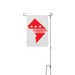DC Statehood Yard Flag, a White 12" x 18" Yard Flag with Stake