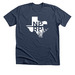 NPRP White Logo Shirts, a Heather Navy Premium Unisex Tee
