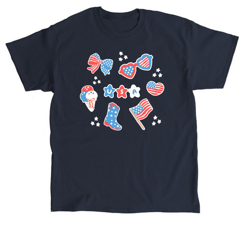 American Spirit Tee, a Navy Classic Unisex Tee