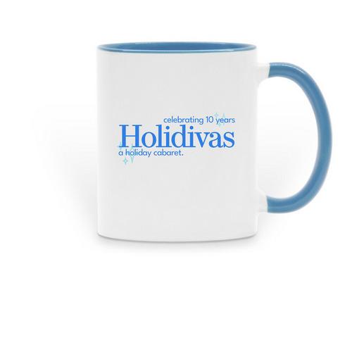Cheers to 10 Years, a Light Blue Two-Tone Ceramic Mug