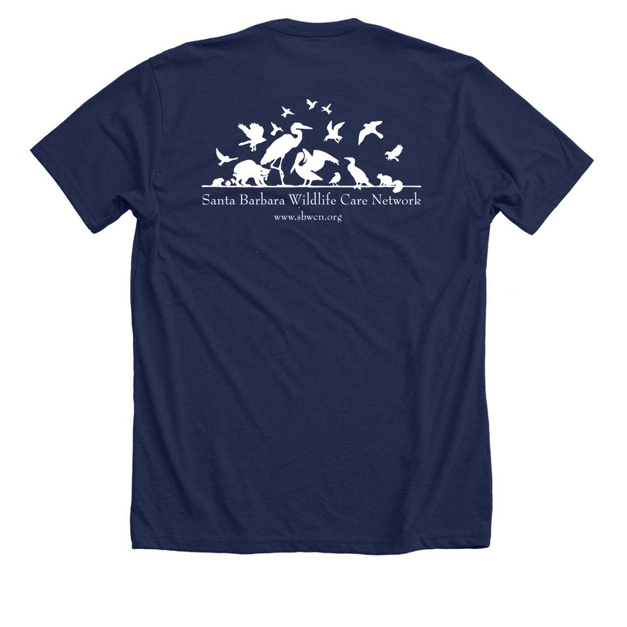 Classic SBWCN T-Shirt, a Solid Navy Blend Premium Unisex Tee (back-view)
