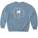 STUART SWEAT SOCIETY SIGNATURE SWEATSHIRT, a Stone Blue Softstyle Crewneck Sweatshirt (back-view)