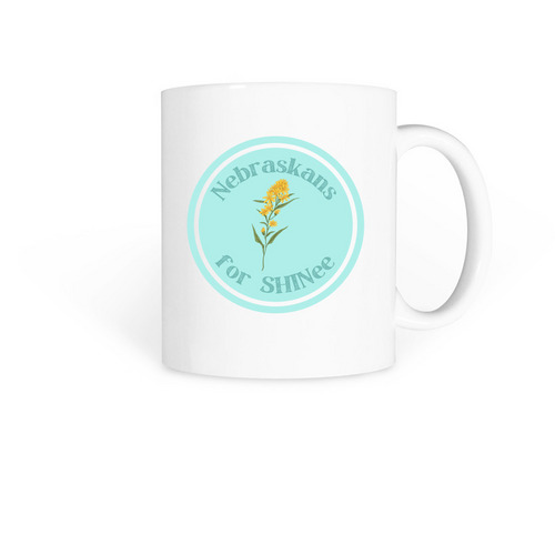 Nebraska State Flower Mug, a White Coffee Mug