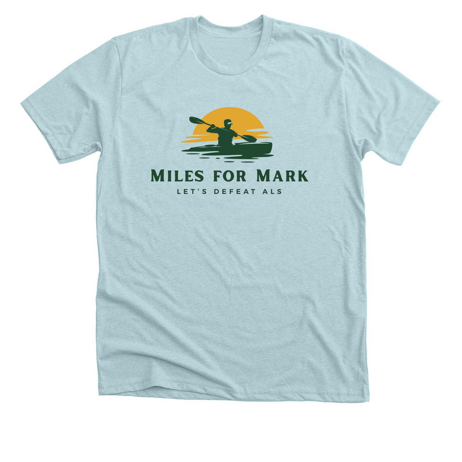 Miles for Mark, a Heather Ice Blue Premium Unisex Tee