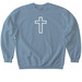 Cross Sweatshirt, a Stone Blue Softstyle Crewneck Sweatshirt