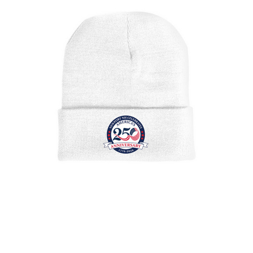 America's 250th - Commemorative Winter Hats, a White Printed Cuffed Beanie