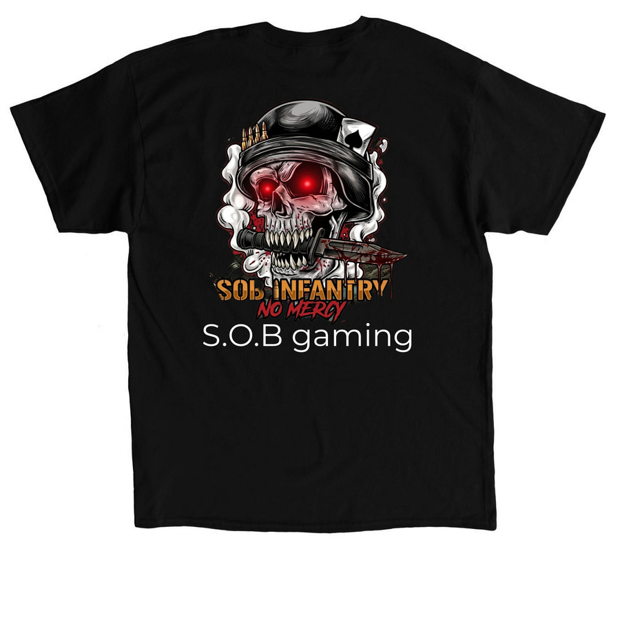 S.O.B infantry&nbsp;, a Black Classic Unisex Tee (back-view)