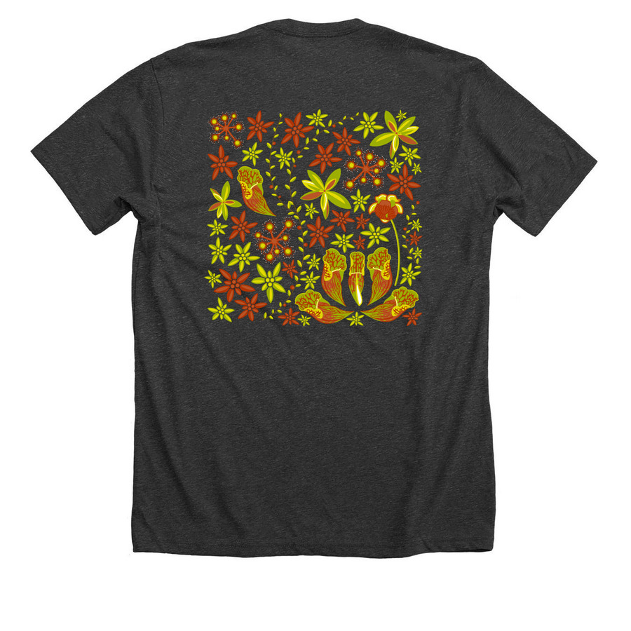 Bogged!, a Dark Grey Heather Premium Unisex Tee (back-view)