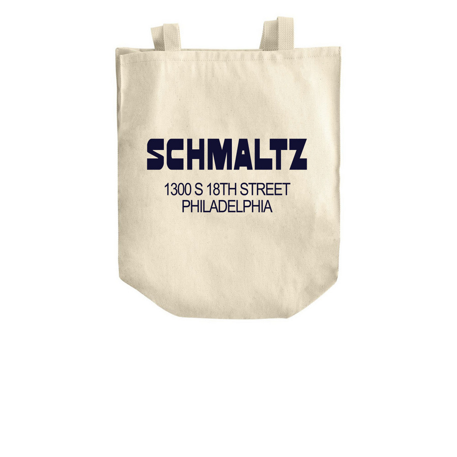 "Schlep" Everyday Tote, a Natural Over-the-Shoulder Shopping Tote Bag (back-view)