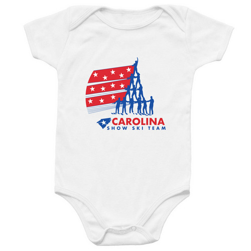 Baby Skier, a White Infant Onesie
