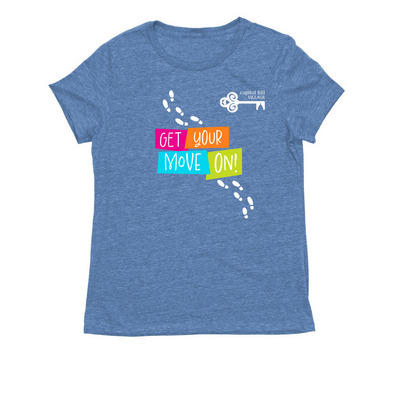 Get Your Move On Apparel, a Azure Blue Allmade Eco Triblend Women?s Tee