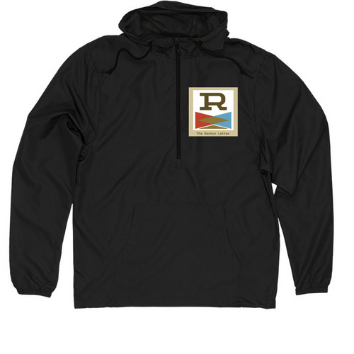 Jackets, a Black Quarter-Zip Windbreaker