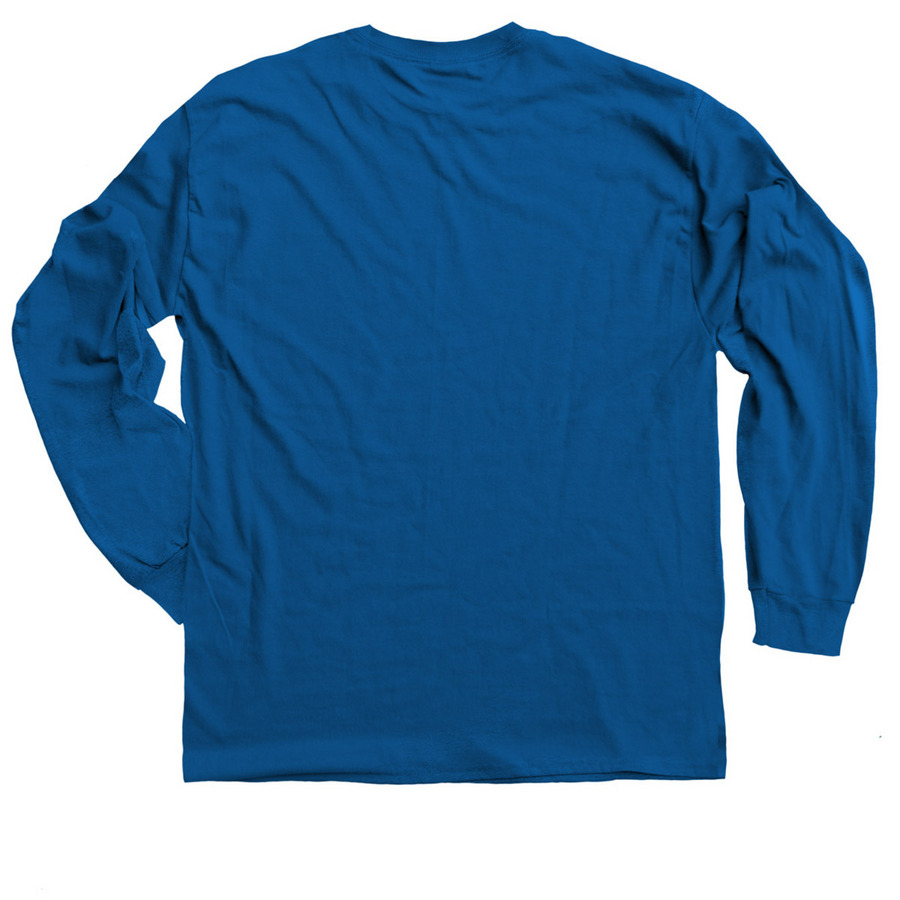 Faded Eagles on Repeat, a Royal Blue Classic Long Sleeve Tee (back-view)