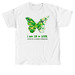 I am 18 in 100K Butterfly, a White Classic Unisex Tee