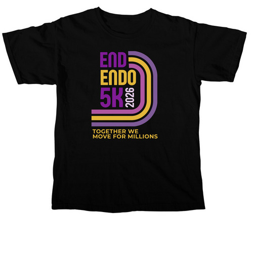 End Endo 5K Comfort T-Shirt Retro Dark, a Black Comfort Colors Unisex Tee