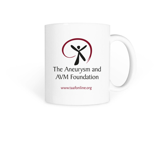The Aneurysm and AVM Foundation Mug, a White Coffee Mug