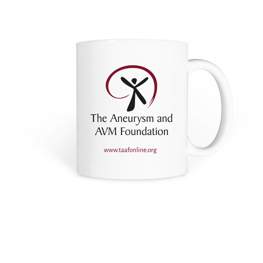 The Aneurysm and AVM Foundation Mug, a White Coffee Mug