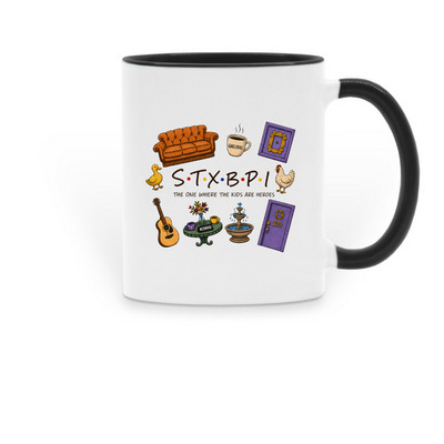 STXBP1 Friends, a Black Two-Tone Ceramic Mug