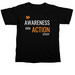 Awareness into Action, a Black Comfort Colors Unisex Tee