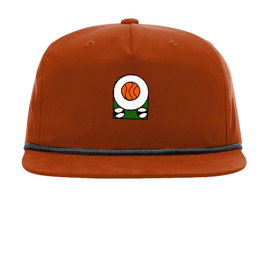 Sushi Wear Cap OG, a Dark Orange/ Black Printed Umpqua Snapback Cap
