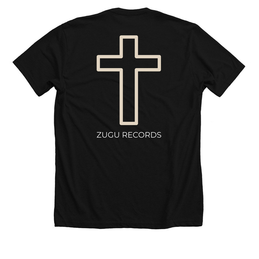 JOSIAH SHOWALTER | ZUGU Records, a Solid Black Blend Premium Unisex Tee (back-view)
