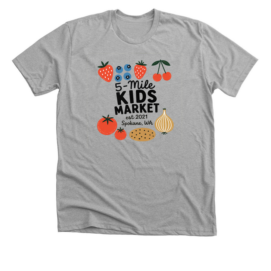 Market Kids, a Athletic Heather Premium Unisex Tee