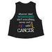Cancer Running Tank, a Solid Black Blend Women?s Cropped Racerback Tank