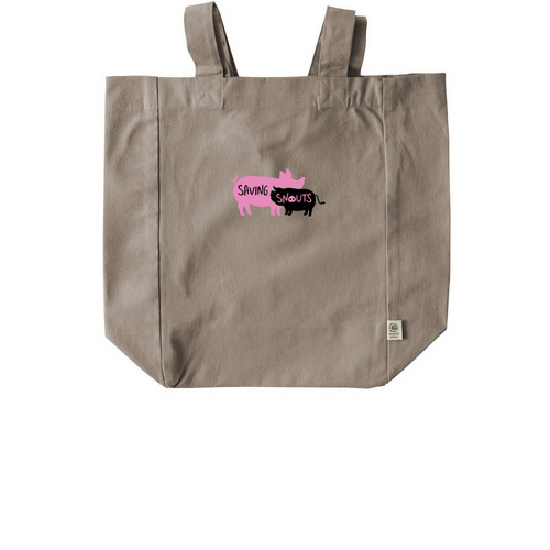 Saving Snouts Logo Tote, a Pumice Recycled Cotton Tote Bag