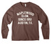 Maplewood Block Letter ? Adult Tee, a Cocoa Unisex Heavyweight Long Sleeve Tee