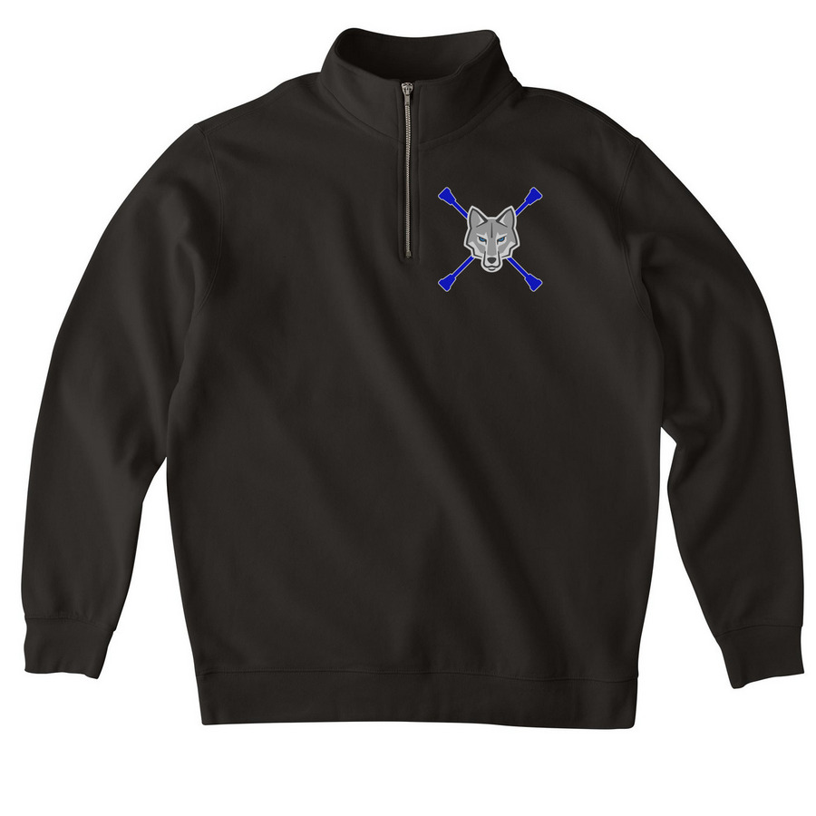 Midweight Twirl Pullover, a Black Midweight Quarter Zip Pullover