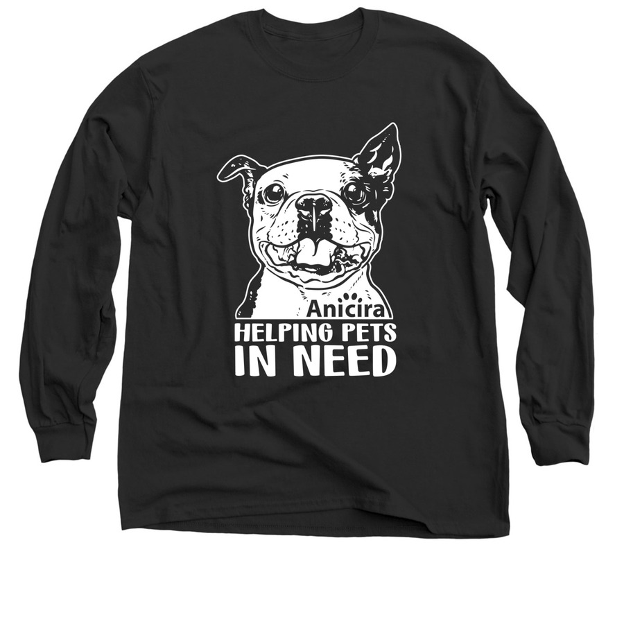 Help Pets in Need Access Veterinary Care, a Black Classic Long Sleeve Tee