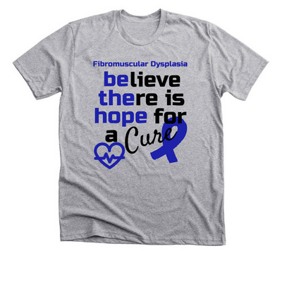 Fibromuscular Dysplasia Awareness, a Athletic Heather Premium Unisex Tee