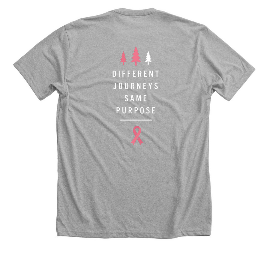 The Ta-Ta Tribe: Wear the Fight, a Athletic Heather Premium Unisex Tee (back-view)