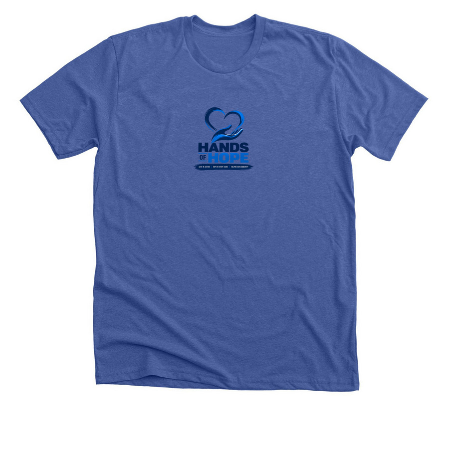 Hands of Hope, a Solid True Royal Premium Unisex Tee