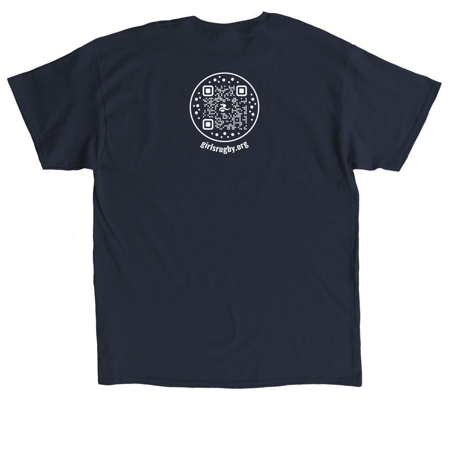 Rugby Dad T-Shirt, a Navy Classic Unisex Tee (back-view)